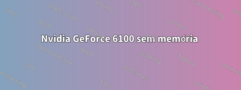 Nvidia GeForce 6100 sem memória