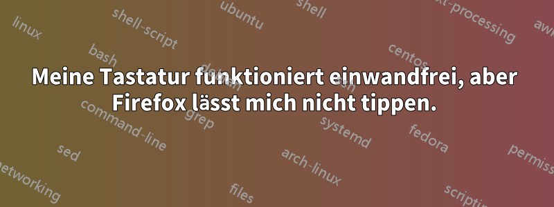 Meine Tastatur funktioniert einwandfrei, aber Firefox lässt mich nicht tippen.