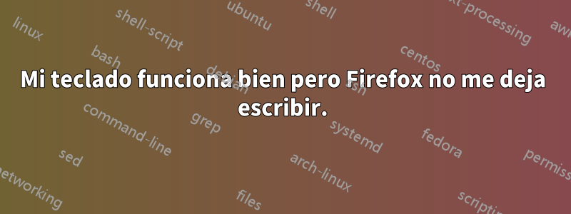 Mi teclado funciona bien pero Firefox no me deja escribir.