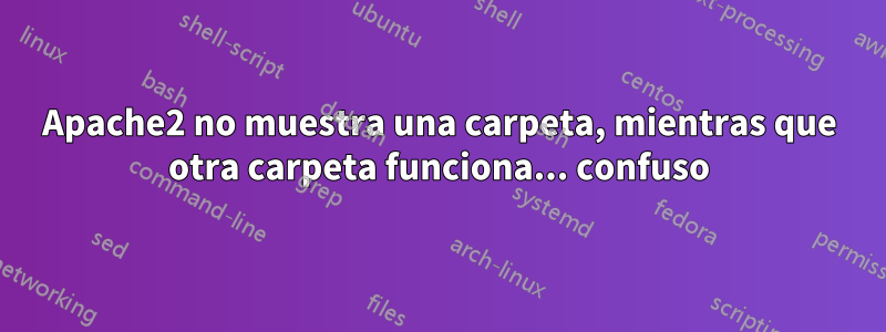 Apache2 no muestra una carpeta, mientras que otra carpeta funciona... confuso