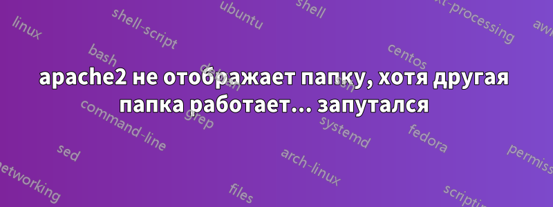 apache2 не отображает папку, хотя другая папка работает... запутался