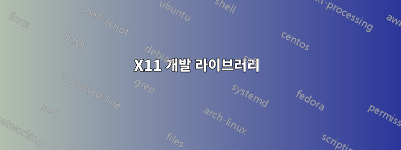 X11 개발 라이브러리 