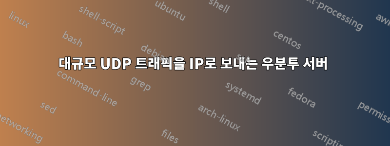 대규모 UDP 트래픽을 IP로 보내는 우분투 서버