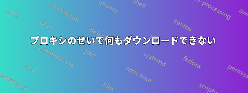 プロキシのせいで何もダウンロードできない