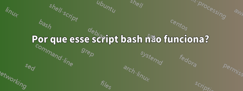 Por que esse script bash não funciona?