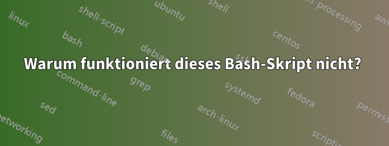 Warum funktioniert dieses Bash-Skript nicht?