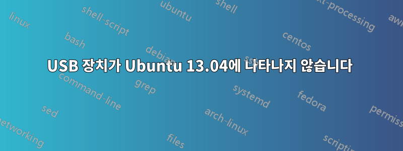 USB 장치가 Ubuntu 13.04에 나타나지 않습니다