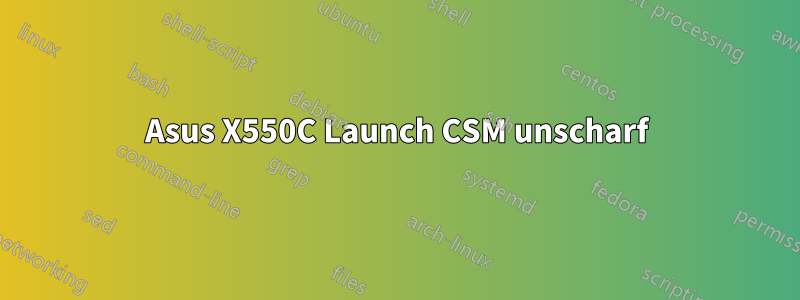 Asus X550C Launch CSM unscharf