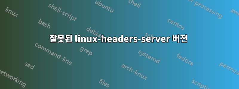 잘못된 linux-headers-server 버전