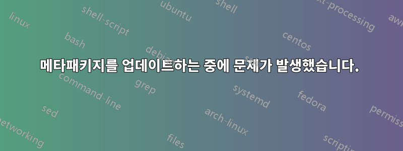 메타패키지를 업데이트하는 중에 문제가 발생했습니다.