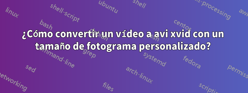 ¿Cómo convertir un vídeo a avi xvid con un tamaño de fotograma personalizado?