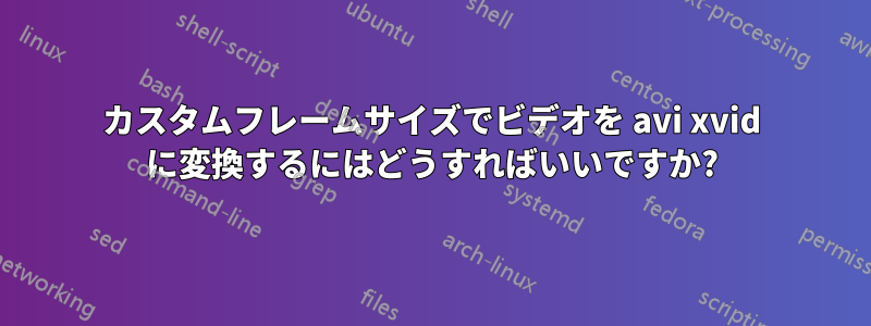 カスタムフレームサイズでビデオを avi xvid に変換するにはどうすればいいですか?