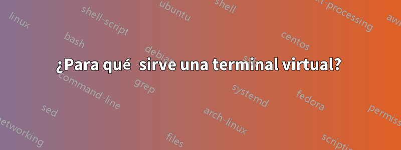 ¿Para qué sirve una terminal virtual?