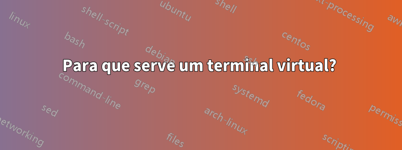 Para que serve um terminal virtual?