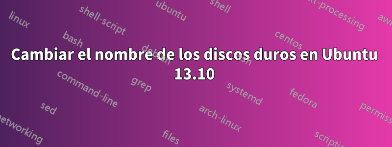 Cambiar el nombre de los discos duros en Ubuntu 13.10