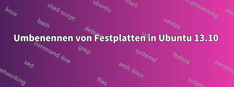 Umbenennen von Festplatten in Ubuntu 13.10