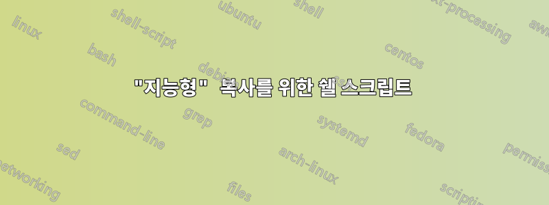 "지능형" 복사를 위한 쉘 스크립트