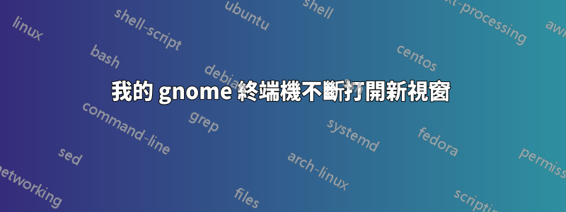 我的 gnome 終端機不斷打開新視窗