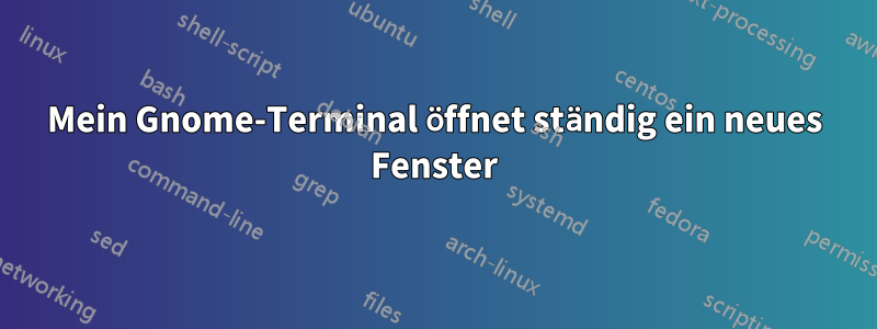 Mein Gnome-Terminal öffnet ständig ein neues Fenster