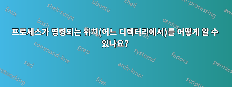 프로세스가 명령되는 위치(어느 디렉터리에서)를 어떻게 알 수 있나요?