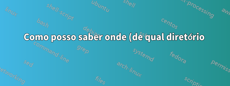 Como posso saber onde (de qual diretório) o processo é comandado?