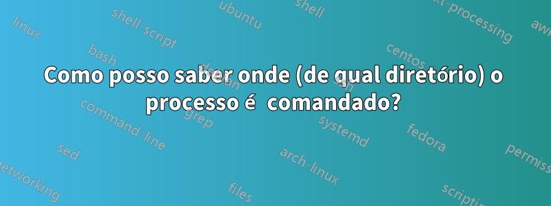 Como posso saber onde (de qual diretório) o processo é comandado?