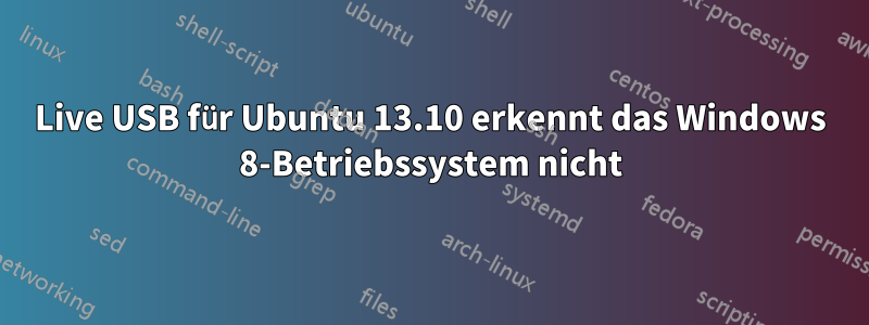 Live USB für Ubuntu 13.10 erkennt das Windows 8-Betriebssystem nicht