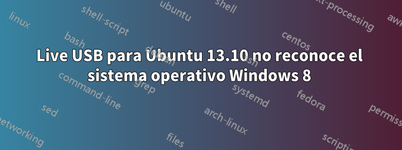 Live USB para Ubuntu 13.10 no reconoce el sistema operativo Windows 8