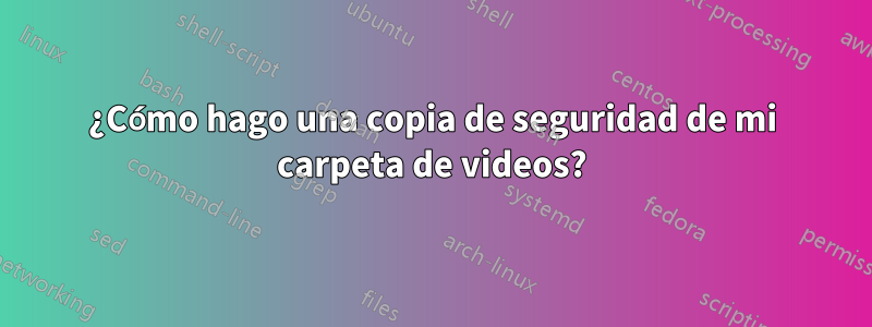 ¿Cómo hago una copia de seguridad de mi carpeta de videos?