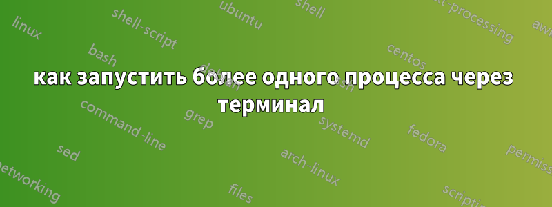 как запустить более одного процесса через терминал 