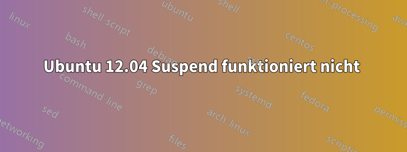 Ubuntu 12.04 Suspend funktioniert nicht