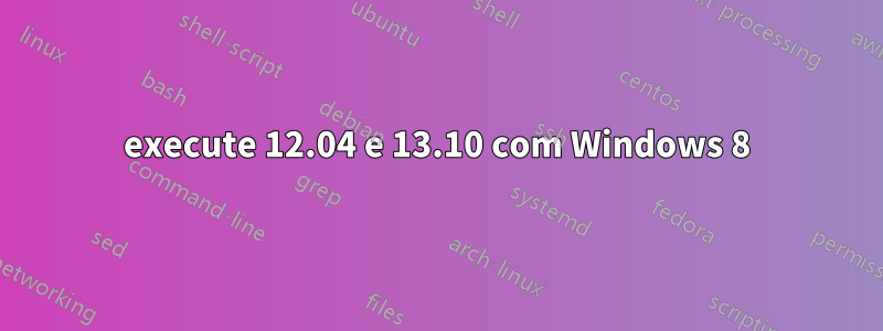 execute 12.04 e 13.10 com Windows 8