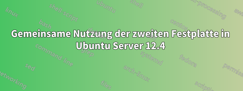 Gemeinsame Nutzung der zweiten Festplatte in Ubuntu Server 12.4