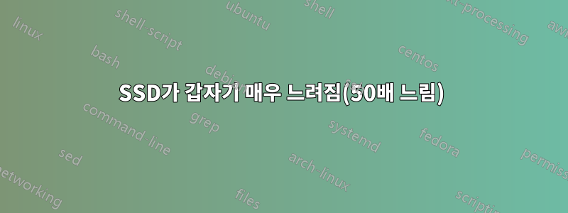 SSD가 갑자기 매우 느려짐(50배 느림)