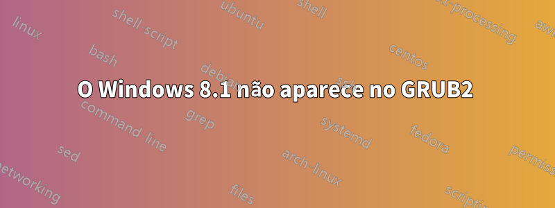 O Windows 8.1 não aparece no GRUB2