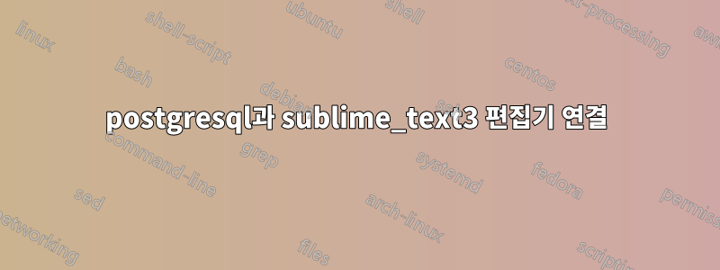 postgresql과 sublime_text3 편집기 연결