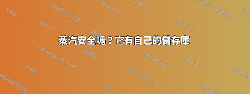 蒸汽安全嗎？它有自己的儲存庫