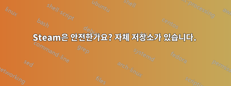 Steam은 안전한가요? 자체 저장소가 있습니다.
