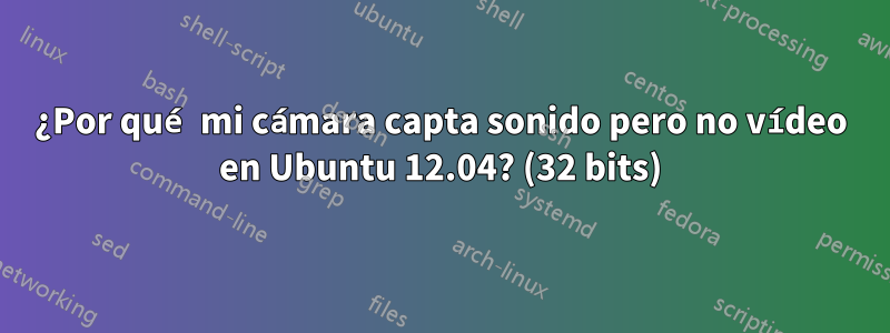 ¿Por qué mi cámara capta sonido pero no vídeo en Ubuntu 12.04? (32 bits)