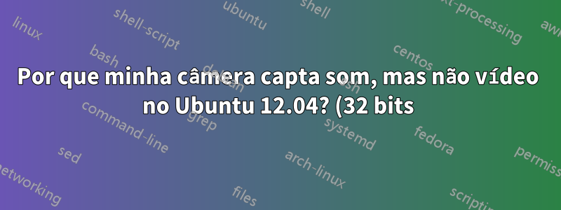 Por que minha câmera capta som, mas não vídeo no Ubuntu 12.04? (32 bits)