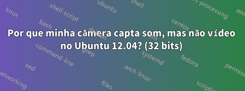 Por que minha câmera capta som, mas não vídeo no Ubuntu 12.04? (32 bits)