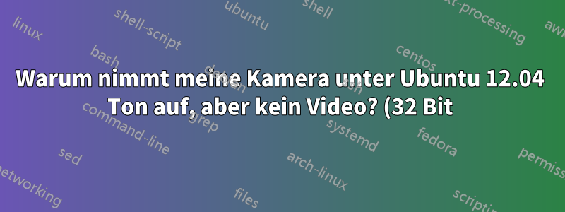 Warum nimmt meine Kamera unter Ubuntu 12.04 Ton auf, aber kein Video? (32 Bit)