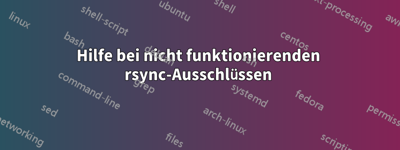 Hilfe bei nicht funktionierenden rsync-Ausschlüssen