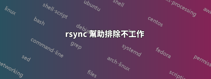 rsync 幫助排除不工作