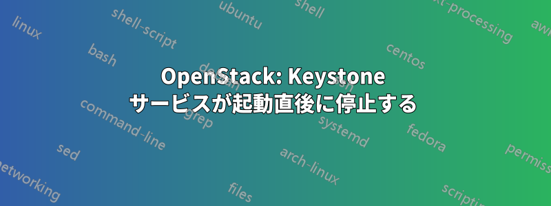 OpenStack: Keystone サービスが起動直後に停止する