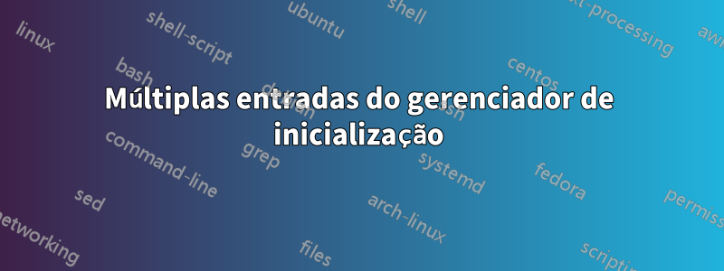 Múltiplas entradas do gerenciador de inicialização