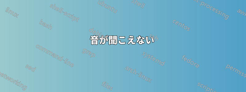 音が聞こえない