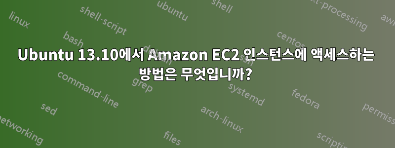 Ubuntu 13.10에서 Amazon EC2 인스턴스에 액세스하는 방법은 무엇입니까?