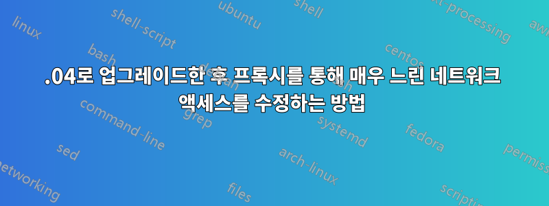 12.04로 업그레이드한 후 프록시를 통해 매우 느린 네트워크 액세스를 수정하는 방법