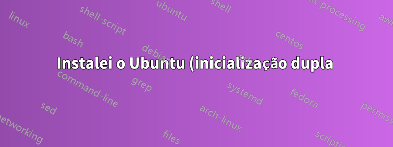Instalei o Ubuntu (inicialização dupla) e agora o Windows 8 não inicializa